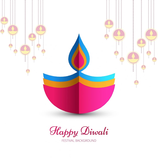 Abstract colorful diwali design