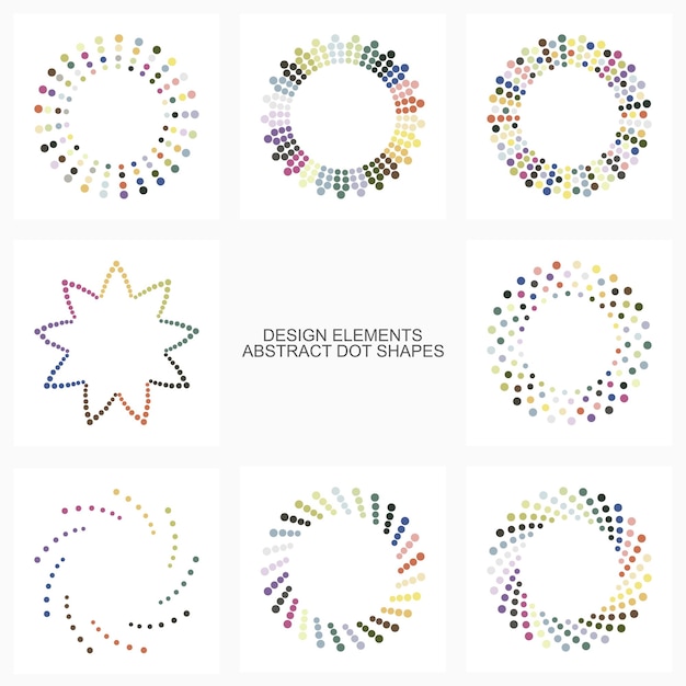 Premium Vector | Abstract colorful dot shapes