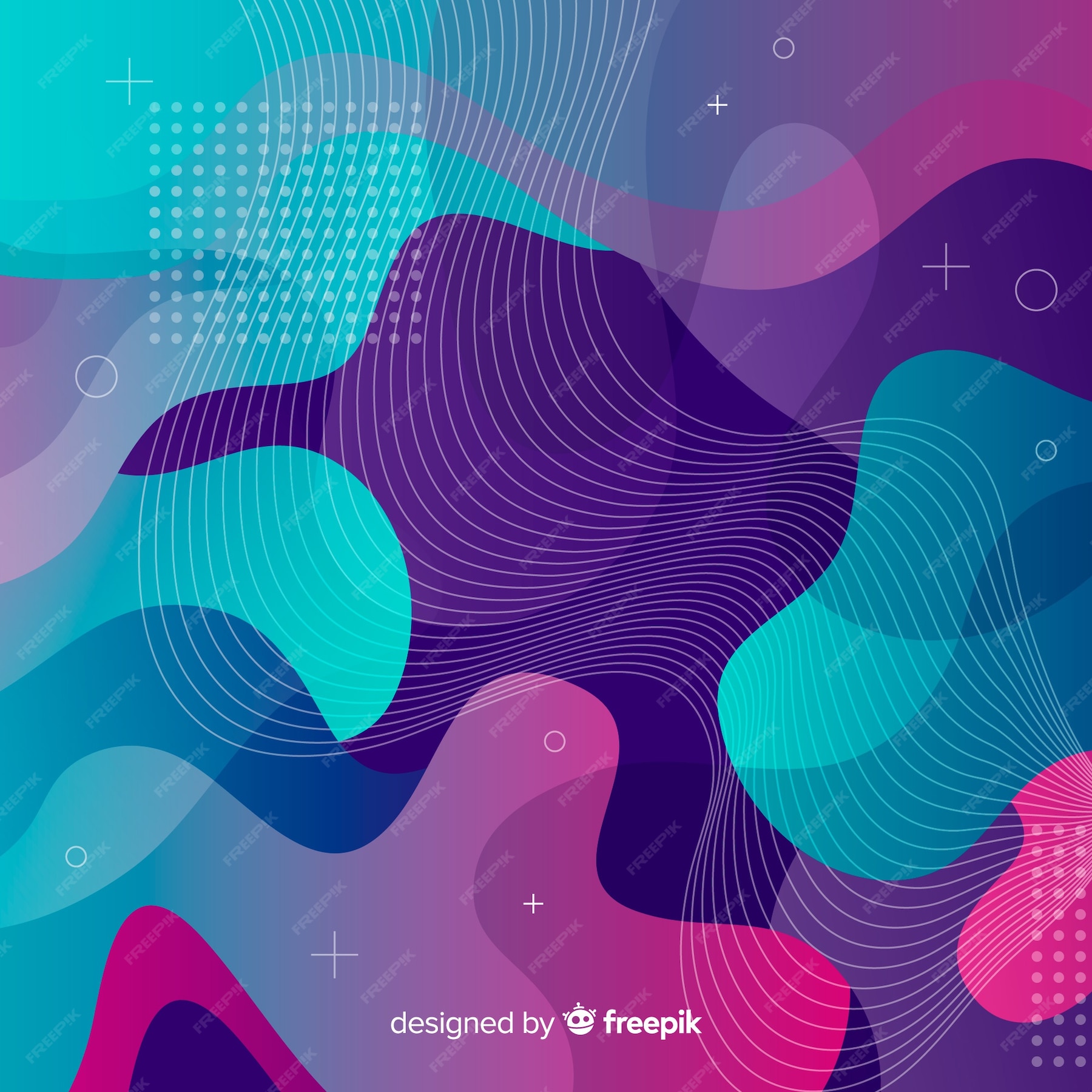 Free Vector | Abstract colorful flow shapes background