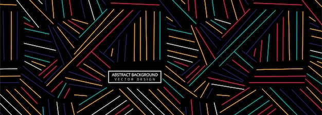 Abstract colorful geometric lines header background Premium Vector