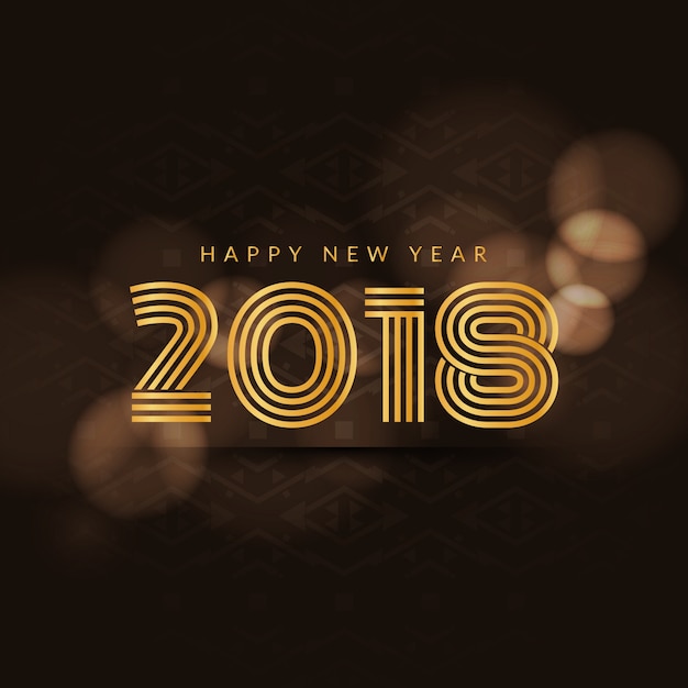 Abstract colorful Happy New Year 2018 background Free Vector Abstract colorful Happy New Year 2018 background Free Vector