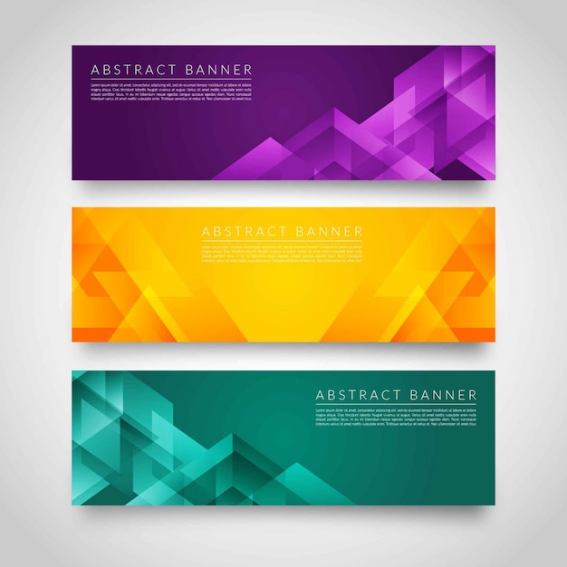 Premium Vector | Abstract colorful modern geometric banners