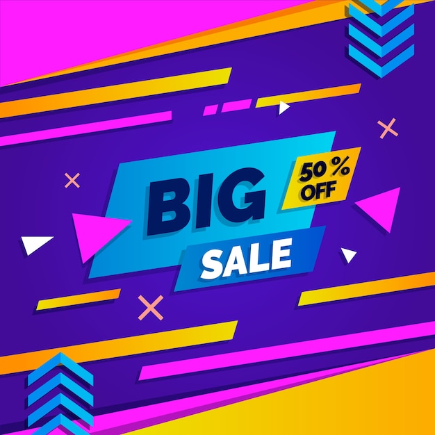 Abstract colorful sales background Free Vector
