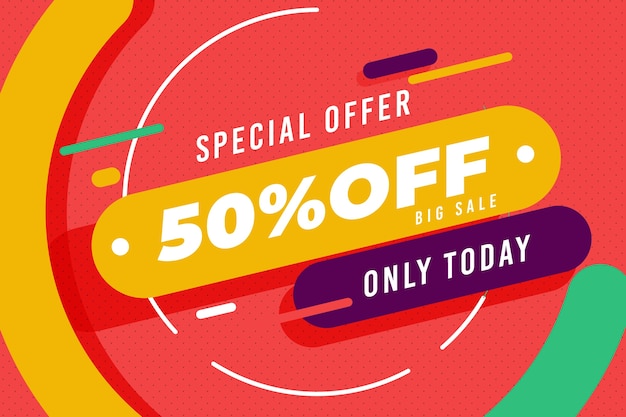 Premium Vector | Abstract colorful sales banner