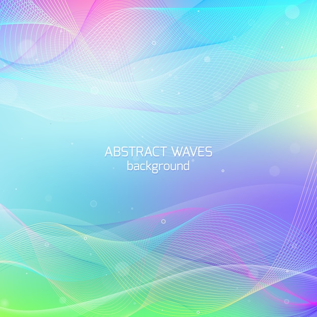 Premium Vector | Abstract colorful smoke wave background