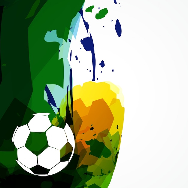 Abstract colorful soccer design