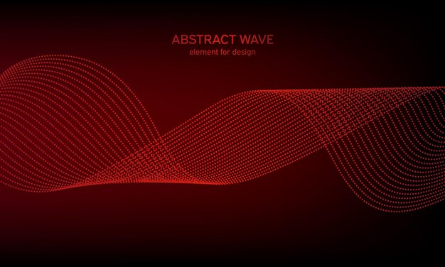 Premium Vector | Abstract colorful wave with dots on dark background