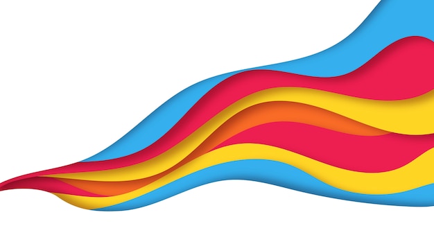 Abstract colorfull papercut background Premium Vector