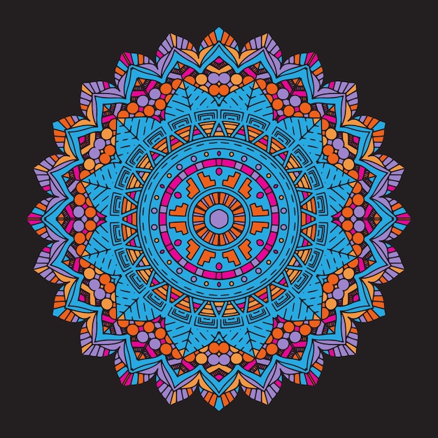 Abstract colourful mandala background Free Vector