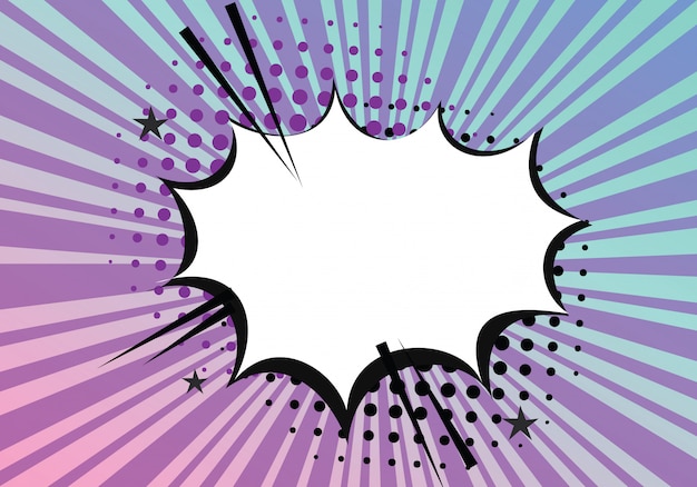 Abstract comic background with speech bubble Premium Vector