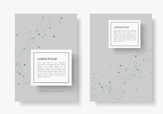 Premium Vector | Abstract connect brochure with connected lines and dots