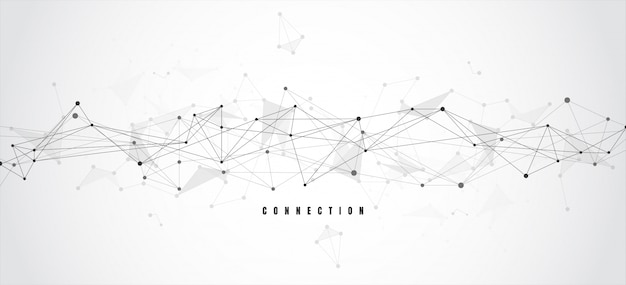 Premium Vector | Abstract connecting dots and lines
