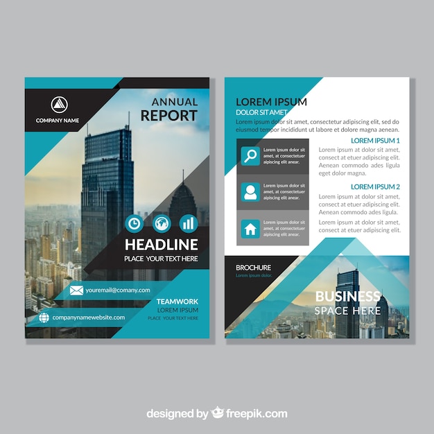 Abstract corporate brochure template Vector | Free Download