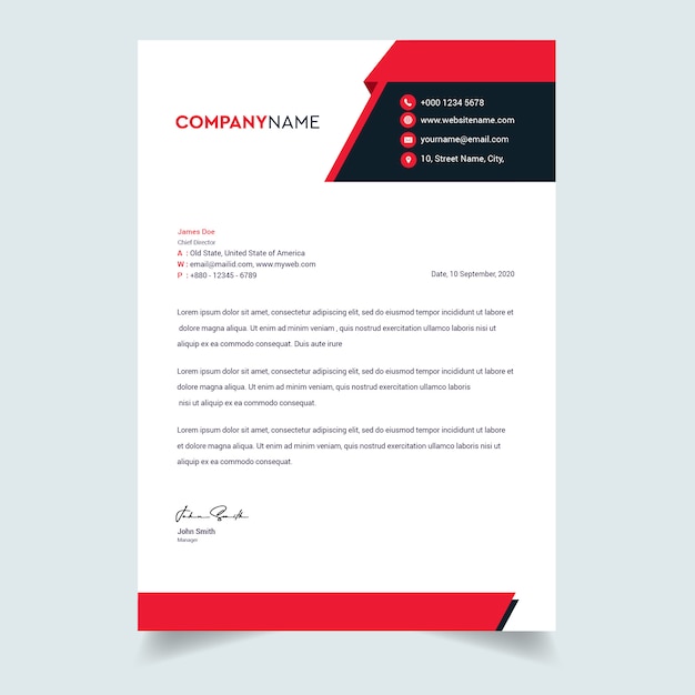 Download Abstract corporate professional letterhead template design ...