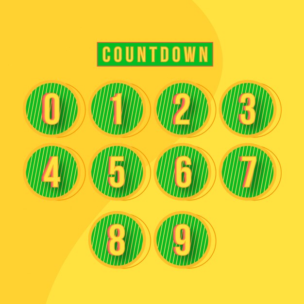 Premium Vector Abstract countdown numbers design