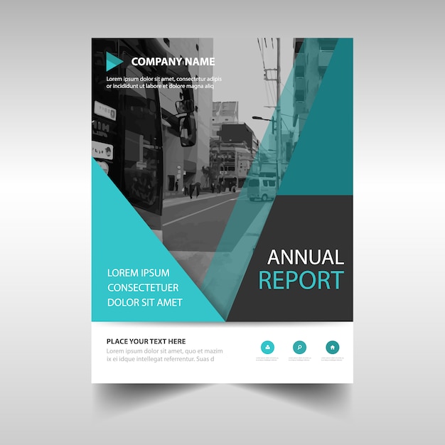 Abstract cover of annual report | Free Vector