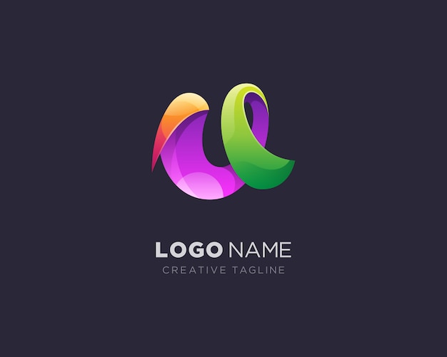 Abstract creative letter u logo | Premium Vector