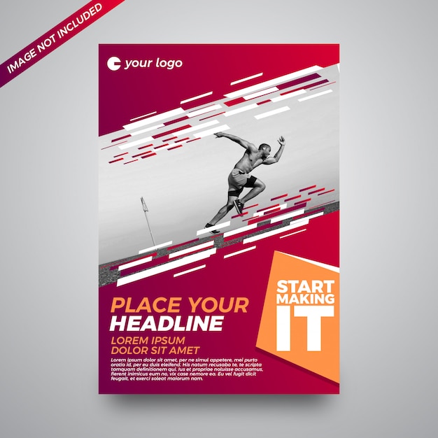 Premium Vector Abstract Creative Sports Background Flyer Template