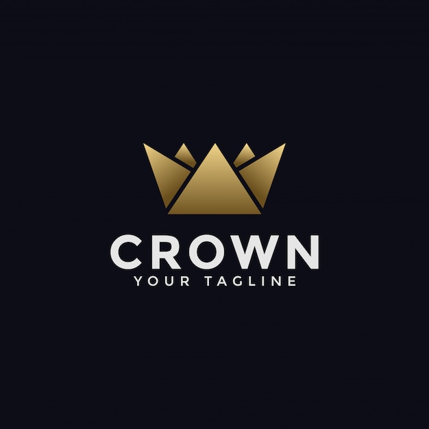 Abstract crown logo template | Premium Vector