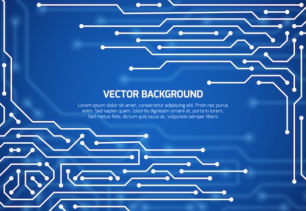 Abstract cybernetic vector background with circuit boarding scheme Premium Vector