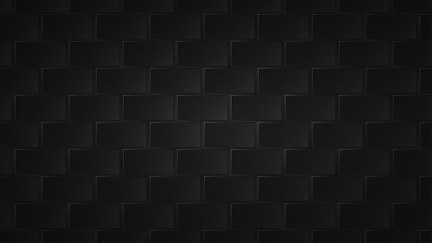 Premium Vector | Abstract dark background of black rectangle tiles with