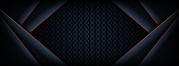 Premium Vector | Abstract dark banner background with lines combination