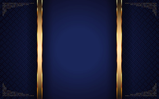 Premium Vector | Abstract dark blue background with golden stripe