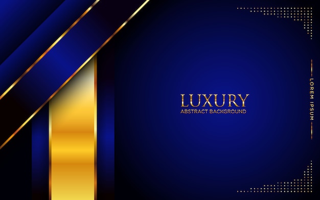 Premium Vector | Abstract Dark Blue Luxury Background With Golden Line