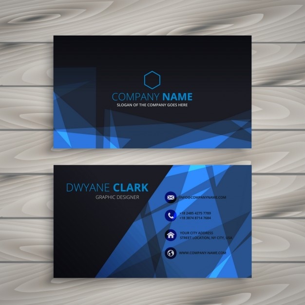 Abstract dark business card