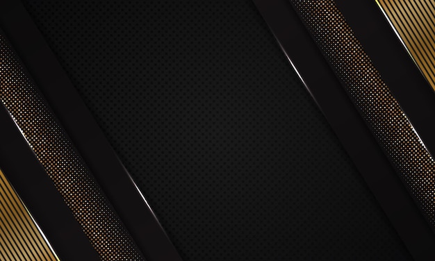 Premium Vector | Abstract dark and golden luxury background