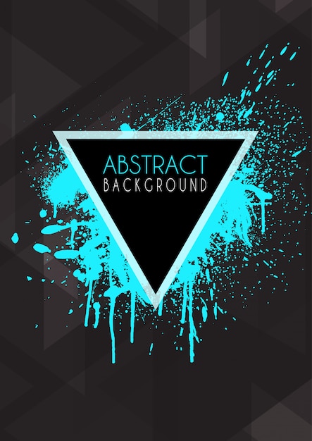 Abstract design background with grunge splatter Free Vector