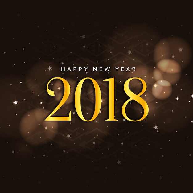 Premium Vector | Abstract elegant happy new year 2018 background