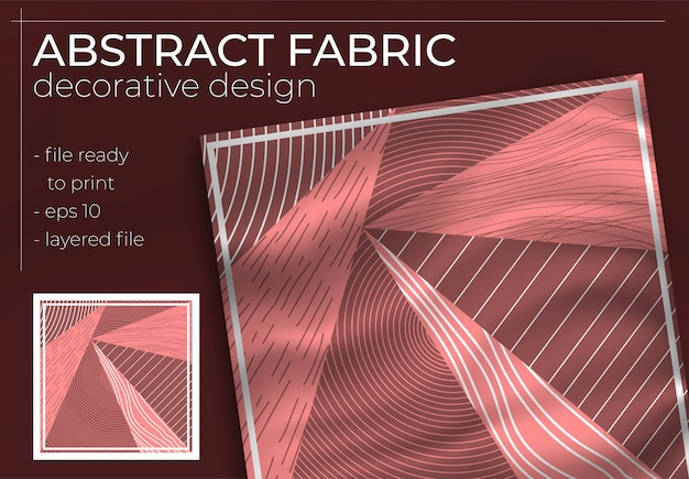 Download Premium Vector Abstract Fabric Decorative Design With Realistic Mock Up For Printing Production Hijab Scarf Pillow Etc
