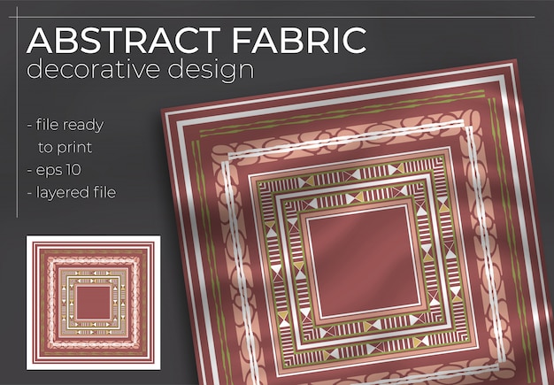 Download Premium Vector | Abstract fabric decorative design with ...