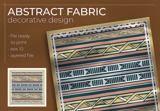 Download Abstract fabric decorative design with realistic mock up for printing production. hijab , scarf ...