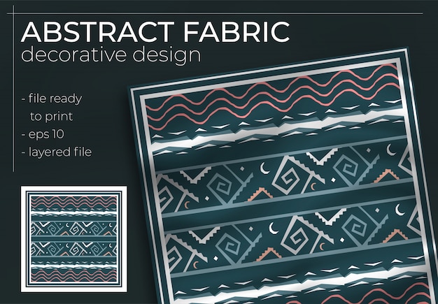 Download Abstract fabric decorative design with realistic mock up for printing production. hijab , scarf ...