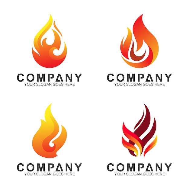 Download Free Abstract Fire Logo Set Premium Vector Use our free logo maker to create a logo and build your brand. Put your logo on business cards, promotional products, or your website for brand visibility.