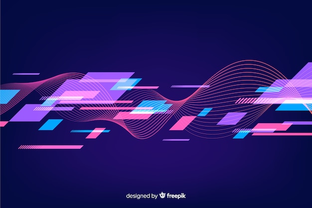 Free Vector | Abstract flat shapes sport background