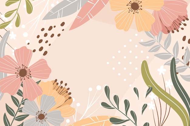 Abstract floral background in flat design | Free Vector