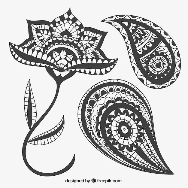 Download Abstract floral ornaments Vector | Free Download