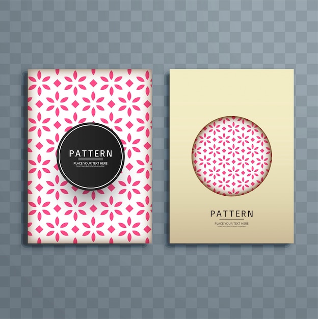 Premium Vector | Abstract floral pattern brochure design illustration