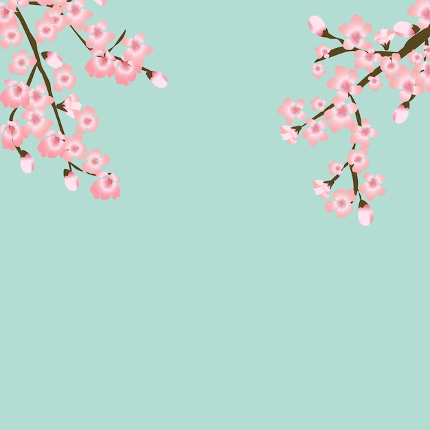 Premium Vector | Abstract floral sakura flower japanese natural background