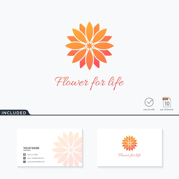 Download Free Abstract Flower Logo Design Premium Vector Use our free logo maker to create a logo and build your brand. Put your logo on business cards, promotional products, or your website for brand visibility.