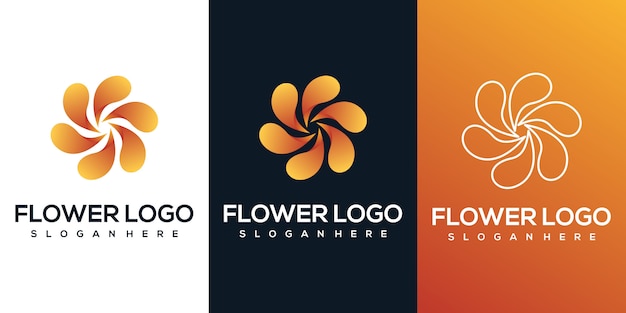 Abstract flower logo | Premium Vector