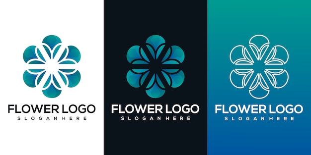 Abstract Flower Logo Premium Vector