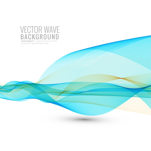 Abstract flowing business wave on white background Free Vector