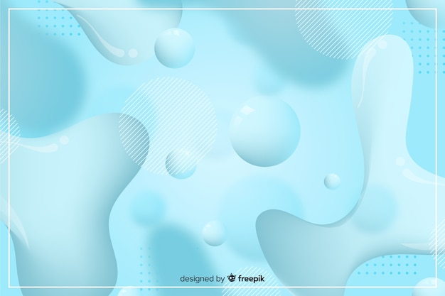 Abstract flowing shapes decorative background Free Vector