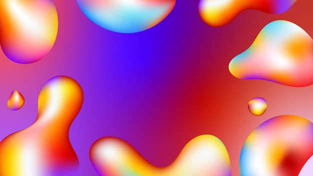 Premium Vector | Abstract fluid neon color 3d effect background banner ...
