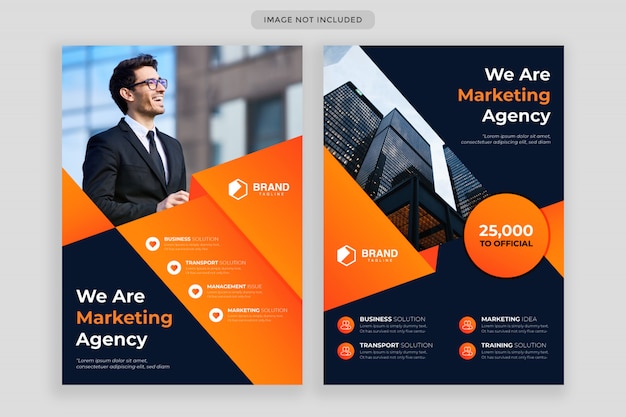Abstract flyer design and business brochure cover annual report template Premium Vector