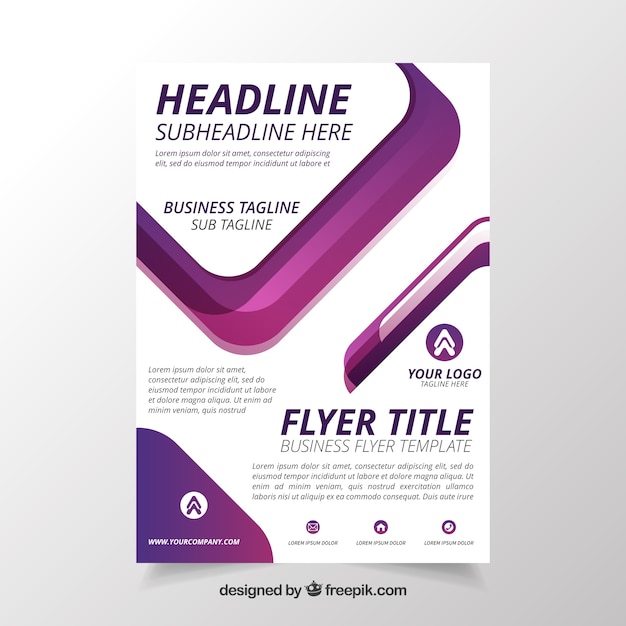 Abstract flyer template Free Vector Abstract flyer template Free Vector